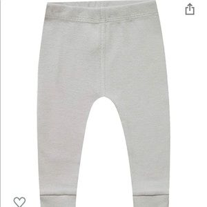 Quincy Mae 0-3 ribbed leggings in Ash